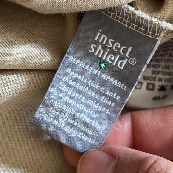 Insect Shield Men's UPF 30+ Dri-Balance Long Sleeve Pocket T-Shirt XXL Beige - Picture 4 of 9